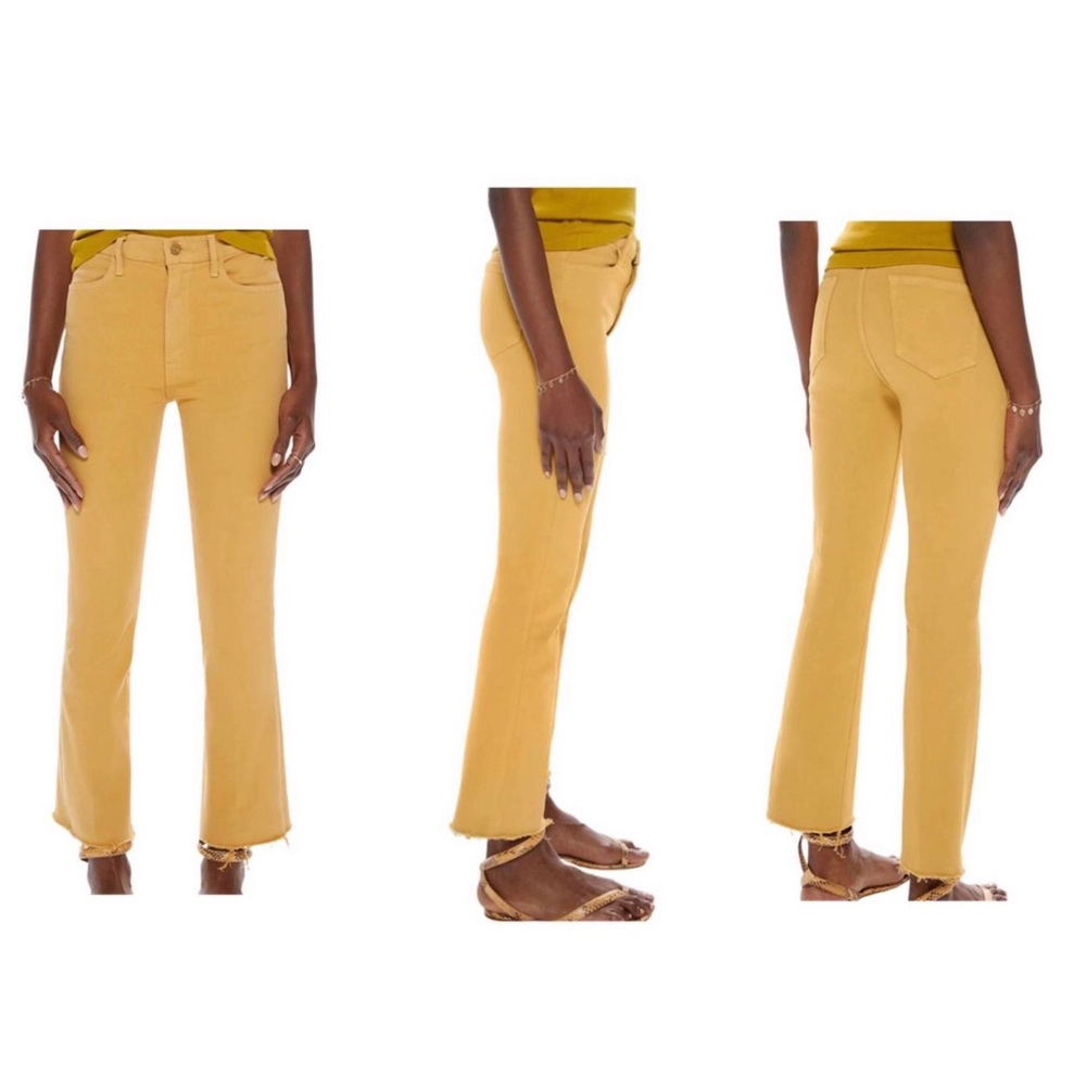 Mother Denim Hustler Ankle Fray Tie in Tinsel